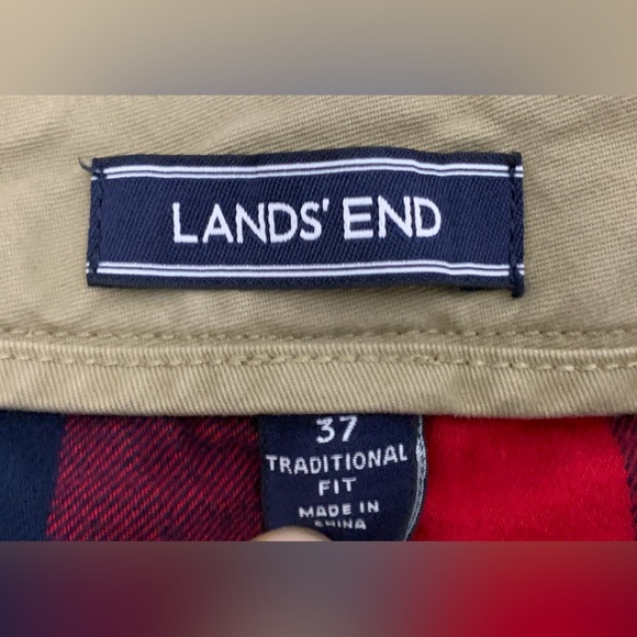 Men’s 37 x 30 Lands’ End 100% Cotton Flannel Lined Traditional Fit Chino Pants - Picture 12 of 15